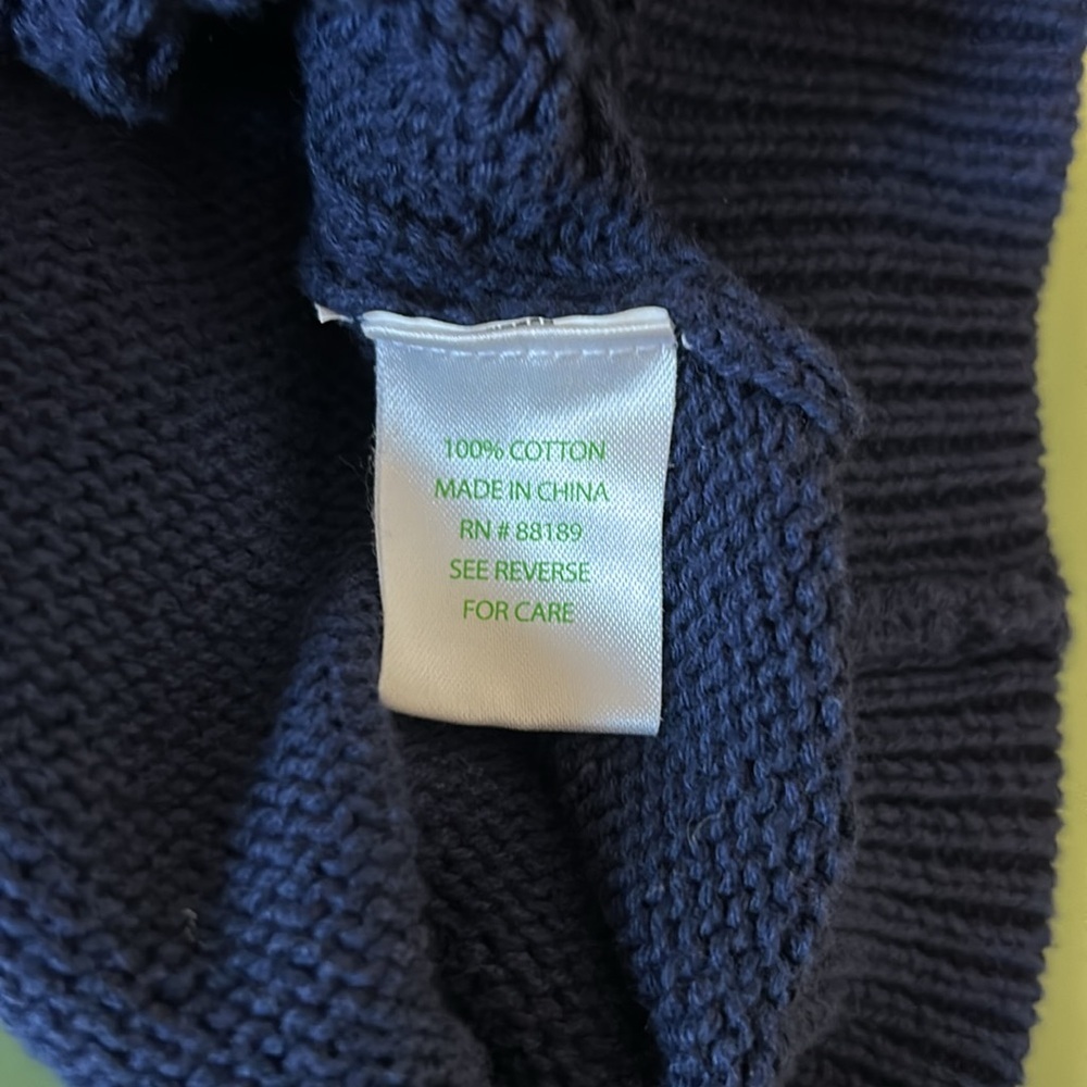 Lilly Pulitzer Navy Blue Open Knit Crewneck Sweater - Picture 14 of 14